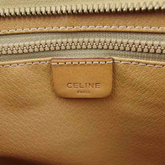 CELINE clutch bag macadam beige PVC ?~ leather Authentic used T17588 - Picture 6 of 9